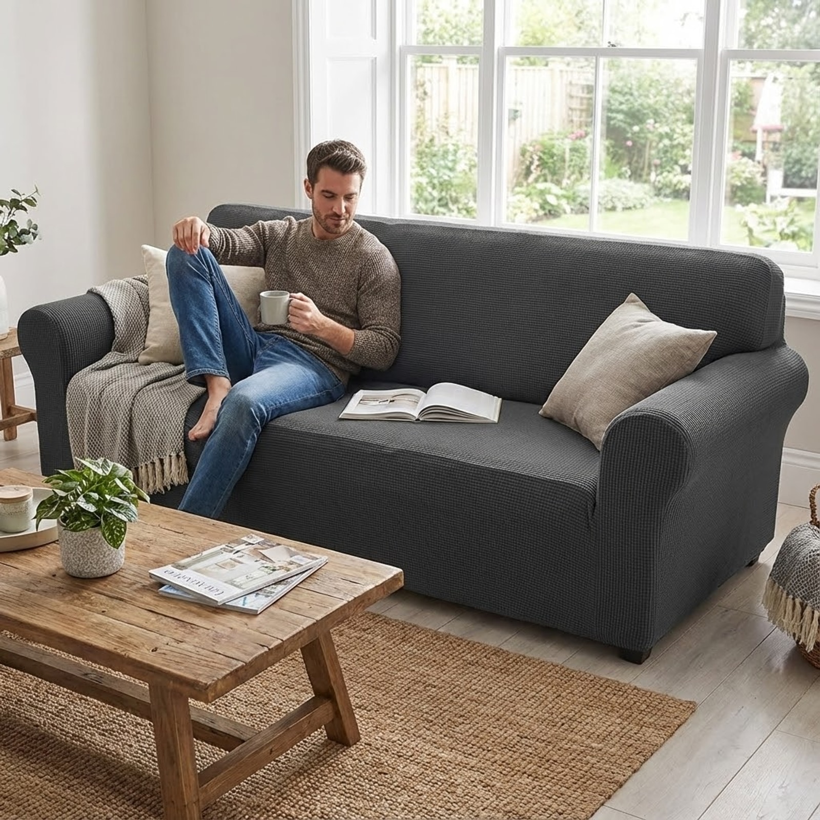 Stretch Sofa Slipcover Lifestyle