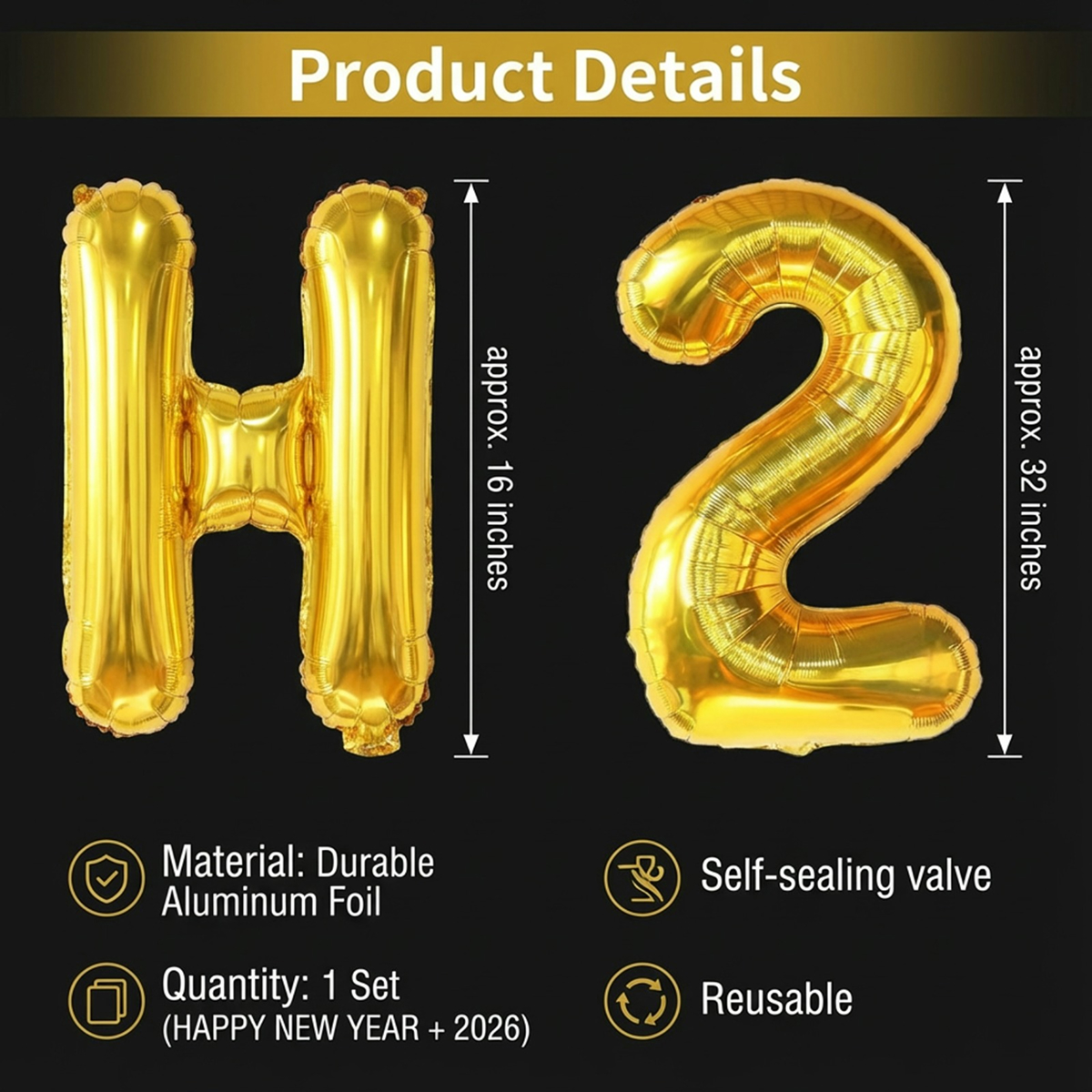 Letter&Number Balloons Product Details