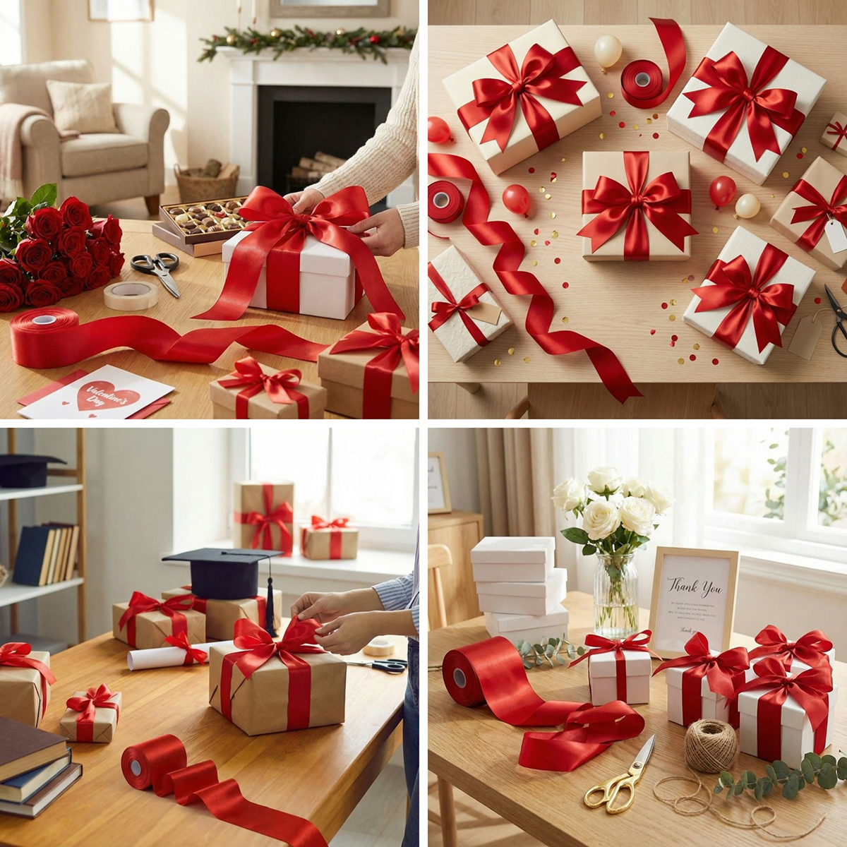 Red Satin Ribbon Amazon listing image